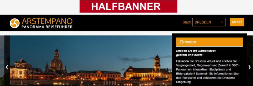 Halfbanner bei festen Seitenbreiten
